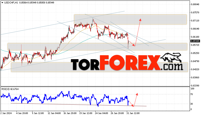 USD/CHF прогноз Доллар Франк на 1 февраля 2024