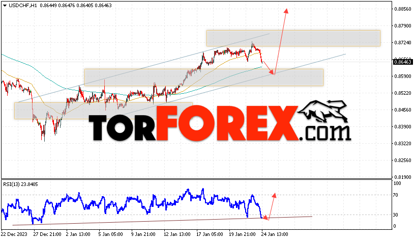 USD/CHF прогноз Доллар Франк на 25 января 2024