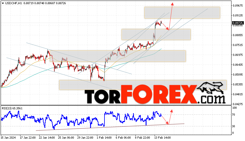 USD/CHF прогноз Доллар Франк на 15 февраля 2024