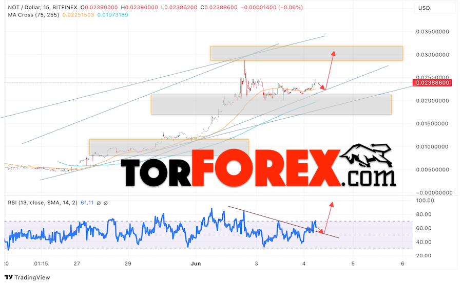 Notcoin прогноз Ноткоин на 4 июня 2024