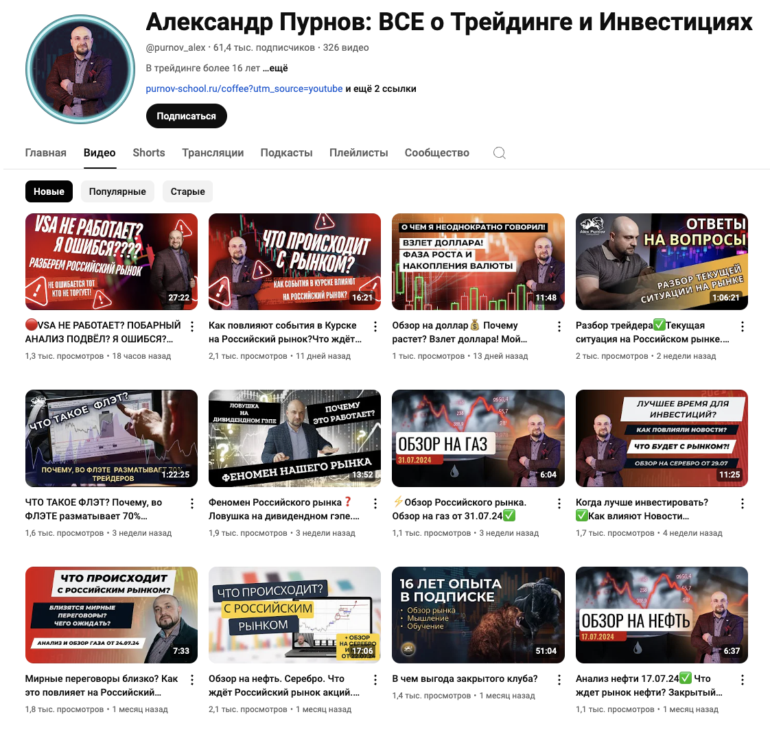 александр пурнов трейдинг и инвестиции