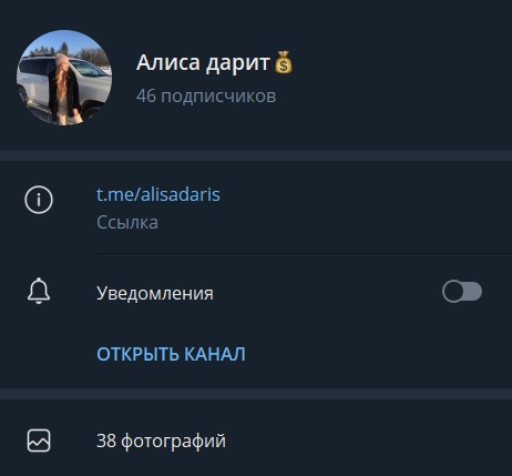 алиса дарит телеграмм отзывы клиентов