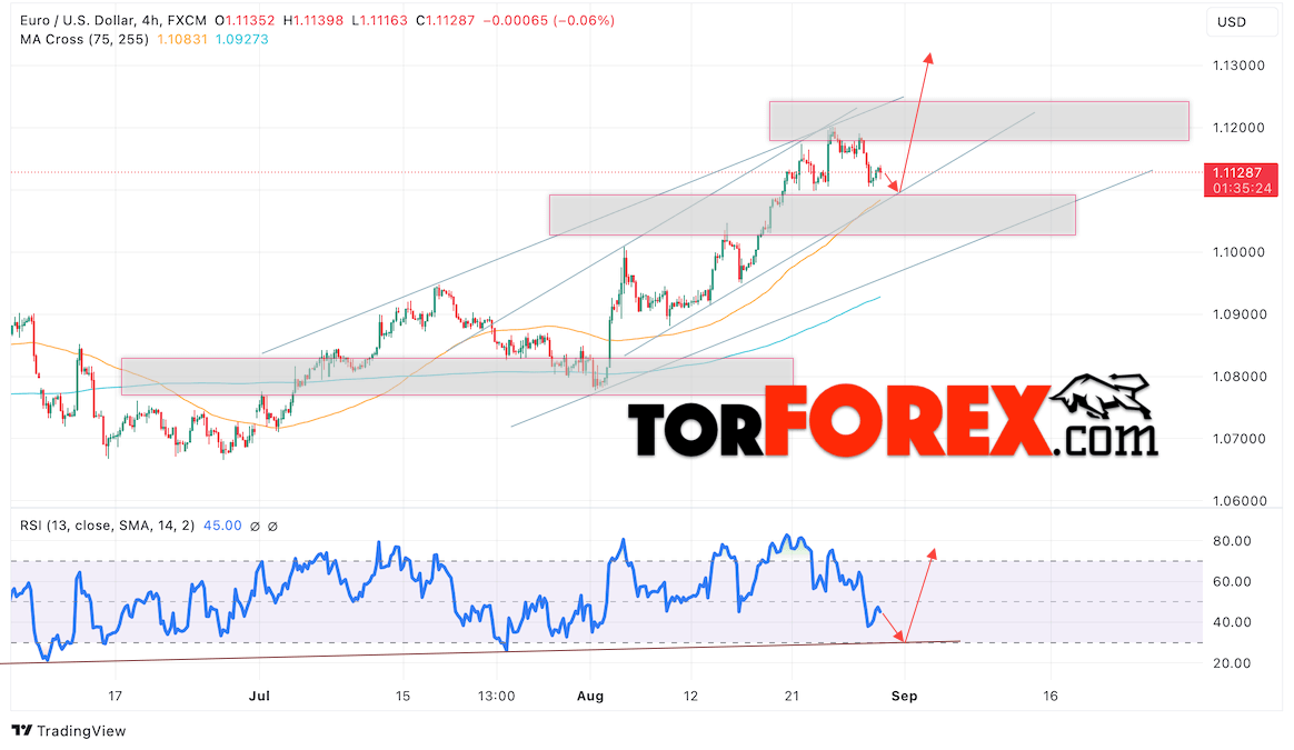 Прогноз Евро Доллар EUR/USD на 30 августа 2024