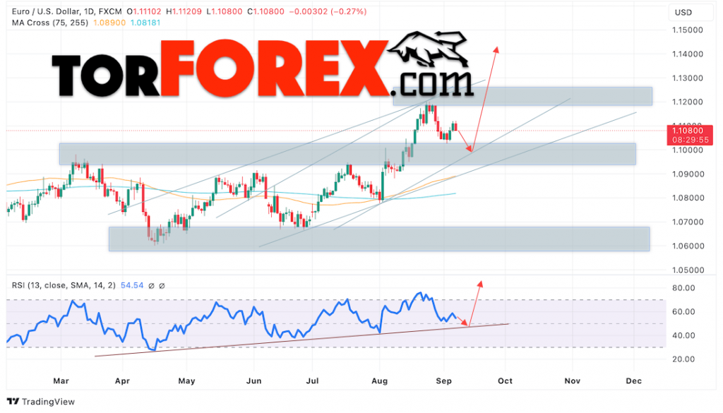 EUR/USD прогноз на неделю 9 — 13 сентября 2024