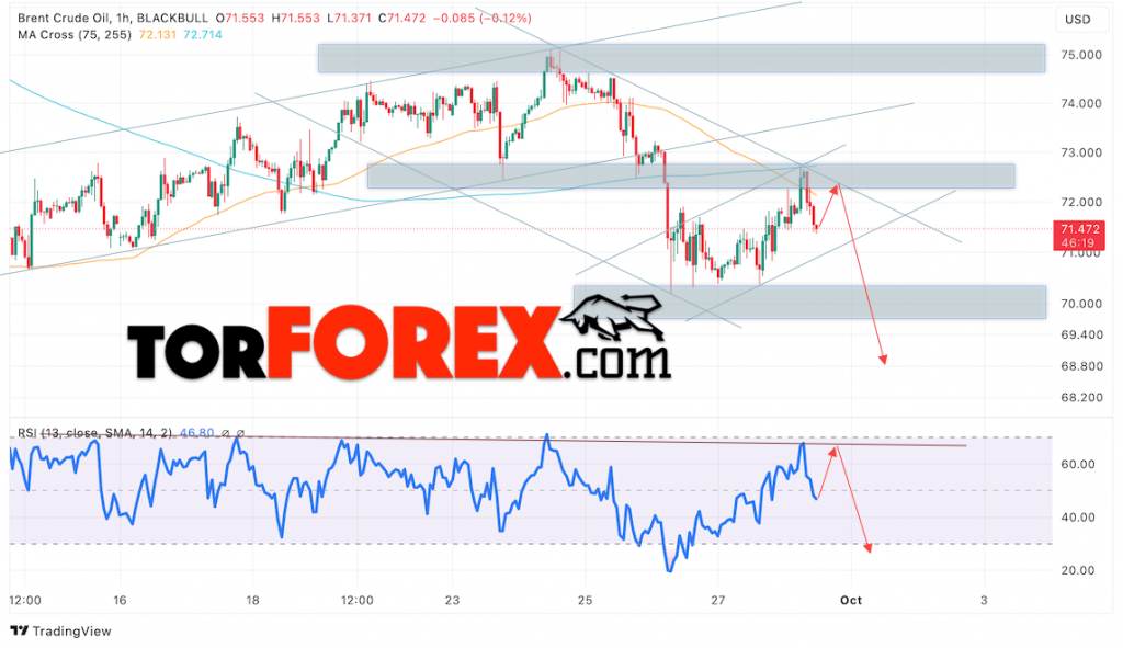 Нефть прогноз цены Brent на 1 октября 2024