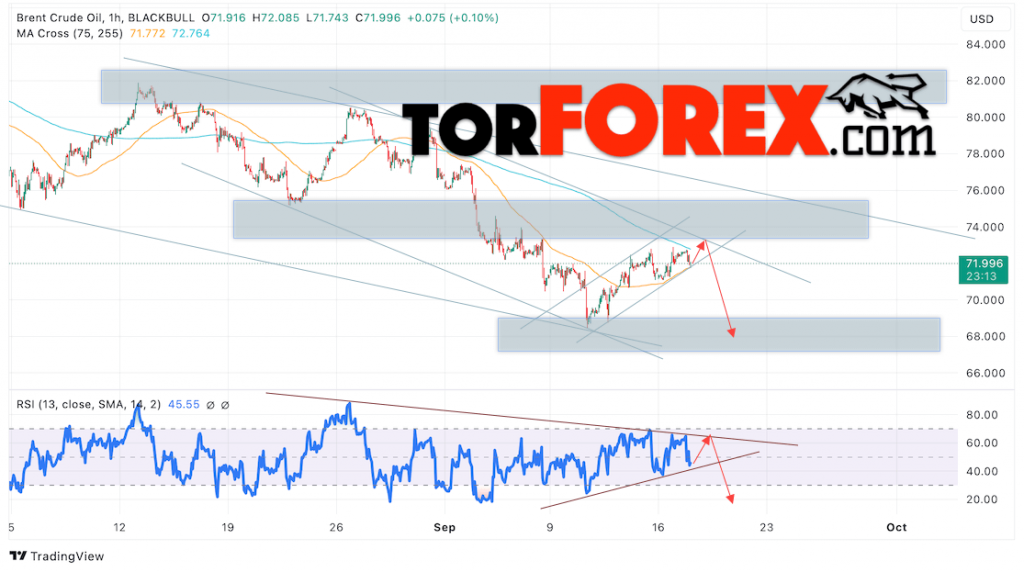 Нефть прогноз цены Brent на 18 сентября 2024