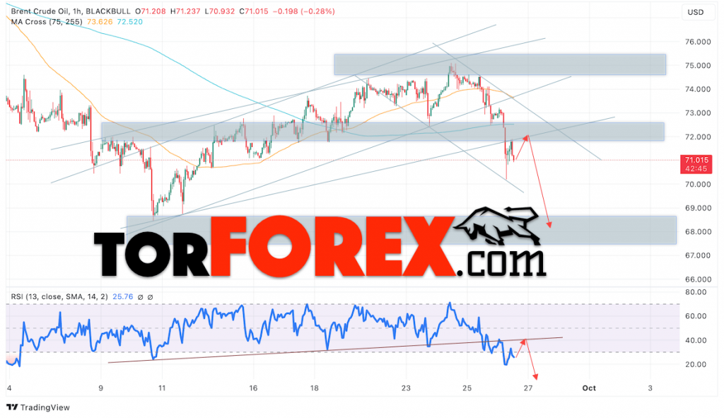 Нефть прогноз цены Brent на 27 сентября 2024