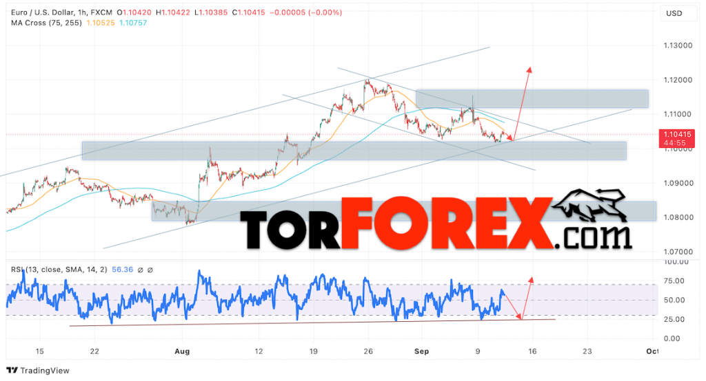 Прогноз Евро Доллар EUR/USD на 12 сентября 2024