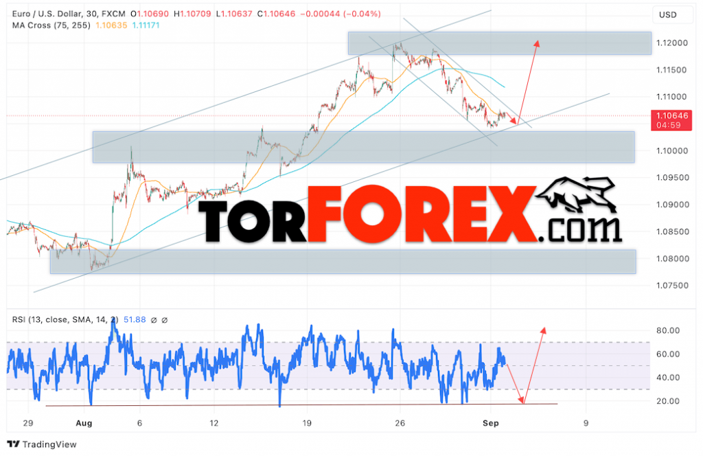 Прогноз Евро Доллар EUR/USD на 3 сентября 2024