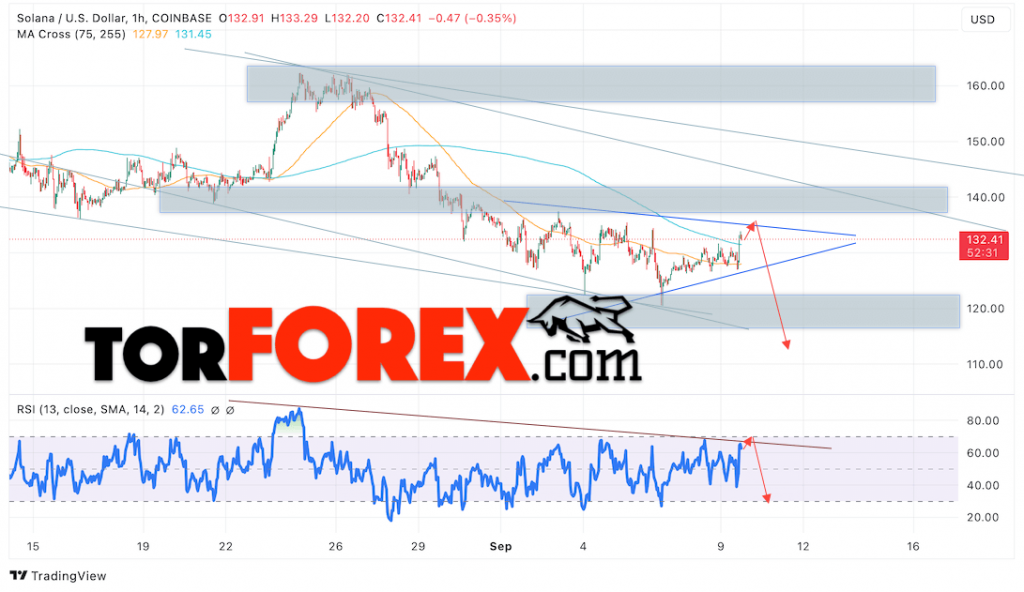 Solana прогноз SOL/USD на 10 сентября 2024