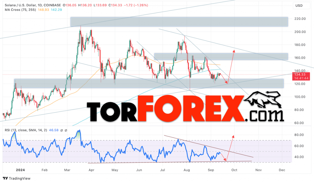 Solana прогноз SOL/USD на 16 — 20 сентября 2024
