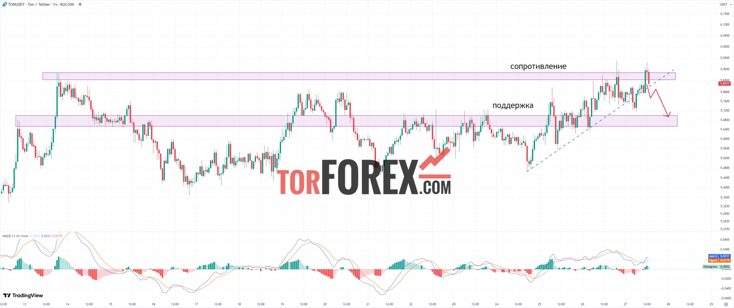 Toncoin прогноз TON/USD на 27 сентября 2024