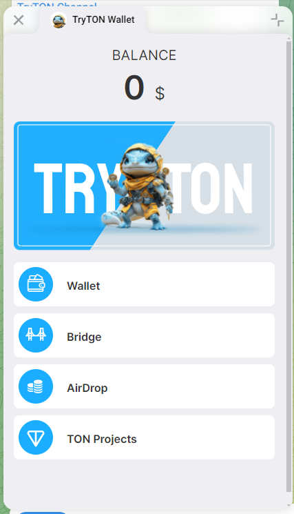 Try Ton Wallet bot