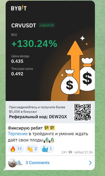 Сигналы на канале CRYPTO THERAPY