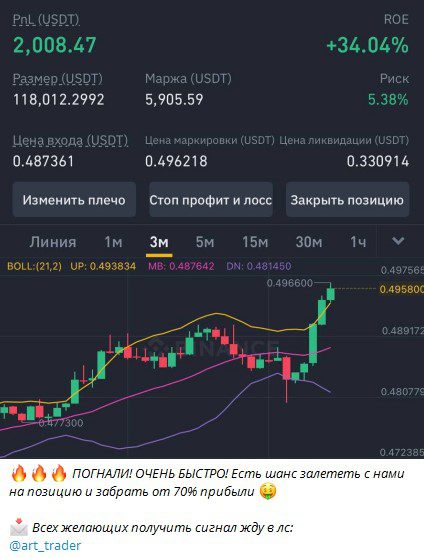 отчеты в виде скринов с платформы Binance