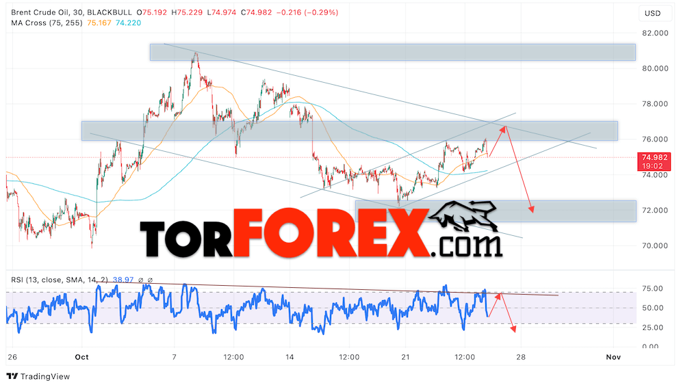 Нефть прогноз цены Brent на 25 октября 2024