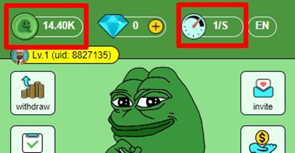 pepe miner bot как вывести монеты