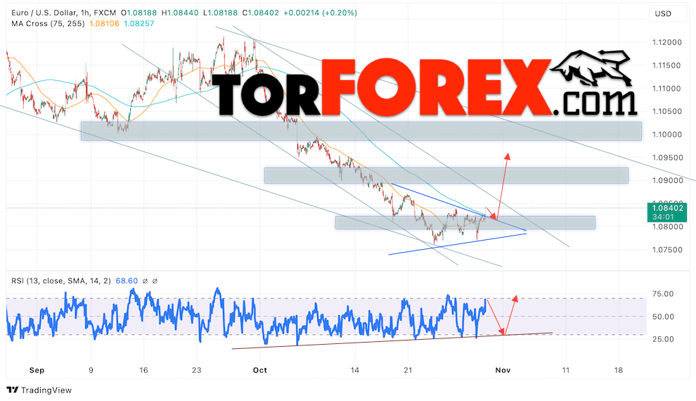 Прогноз Евро Доллар EUR/USD на 31 октября 2024