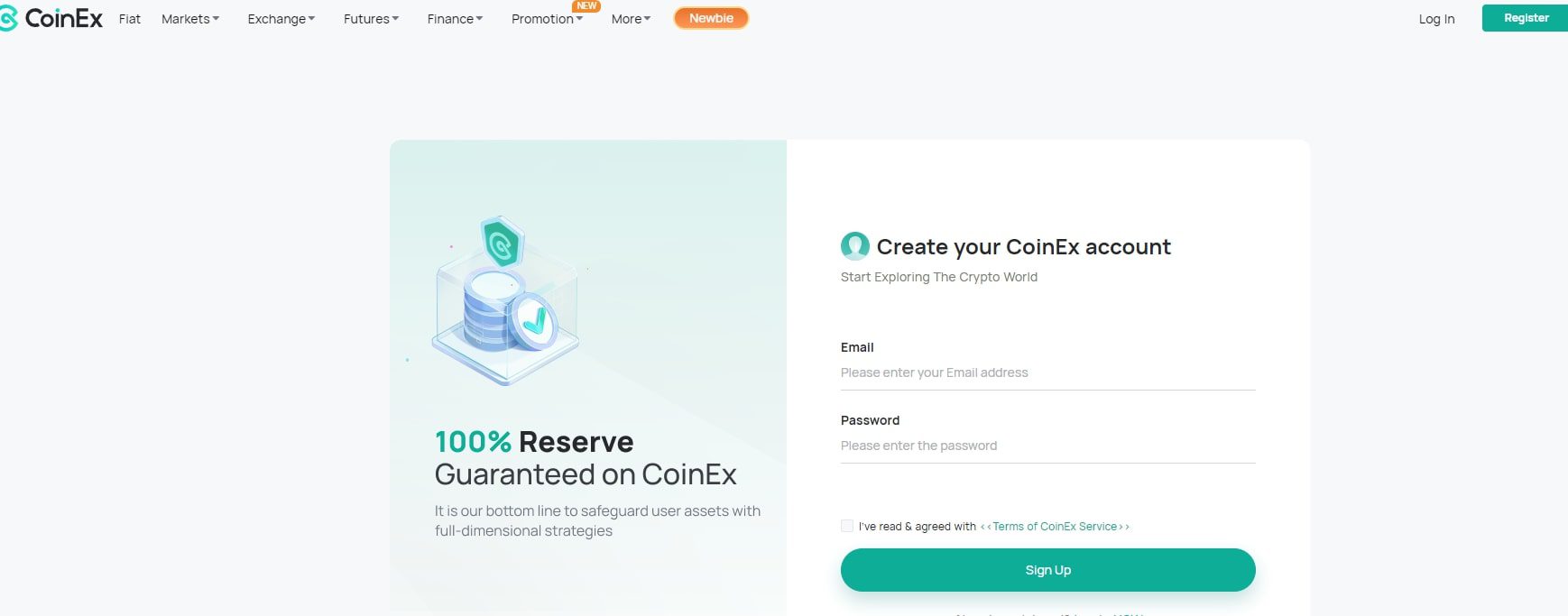 Сайт Coinex