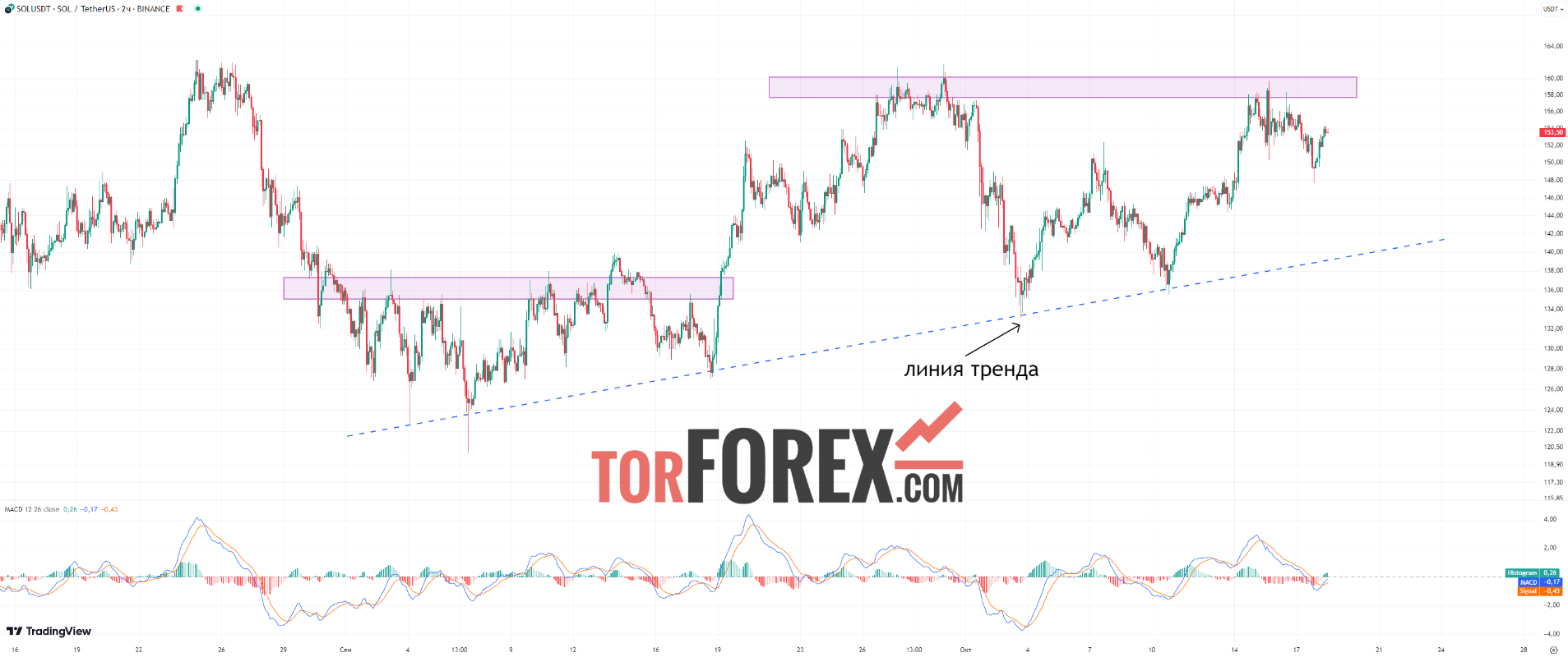 Solana прогноз SOL/USD на 18 октября 2024
