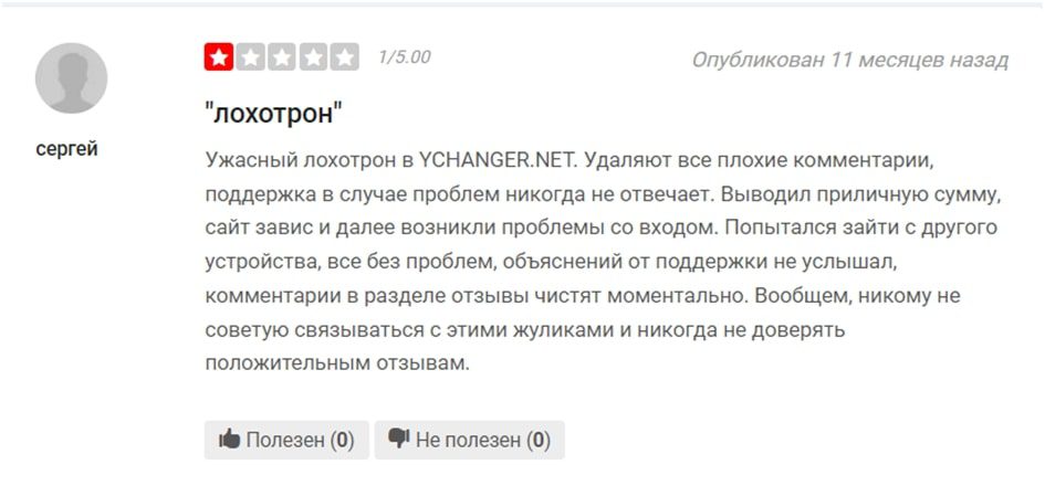 Ychanger net отзывы