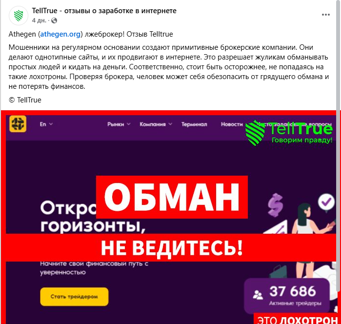 athegen org лохотрон