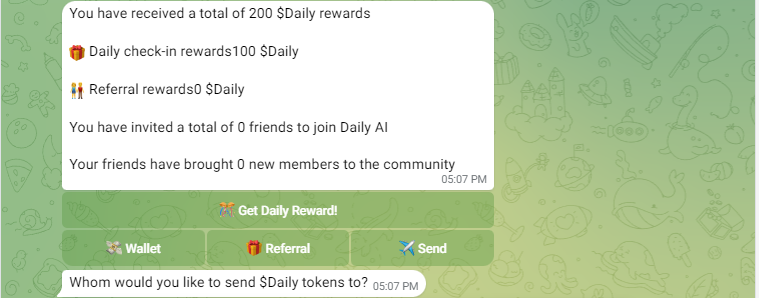 daily wallet bot