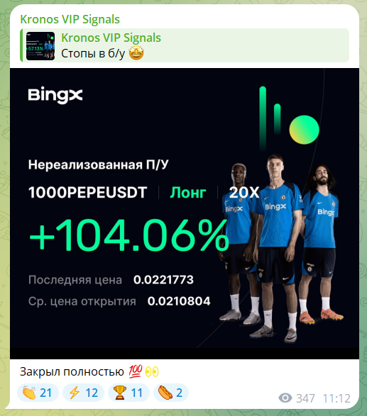 Kronos Vip Signals телеграм