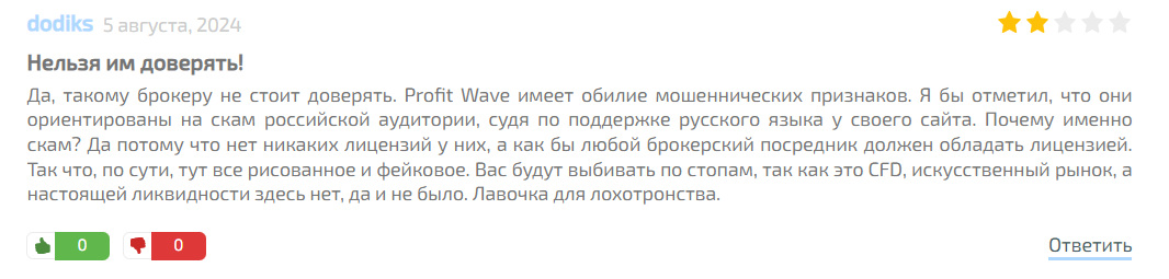 profitwave разоблачение