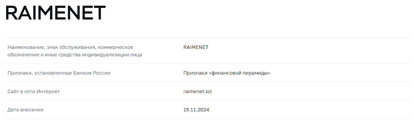 raimenet отзывы