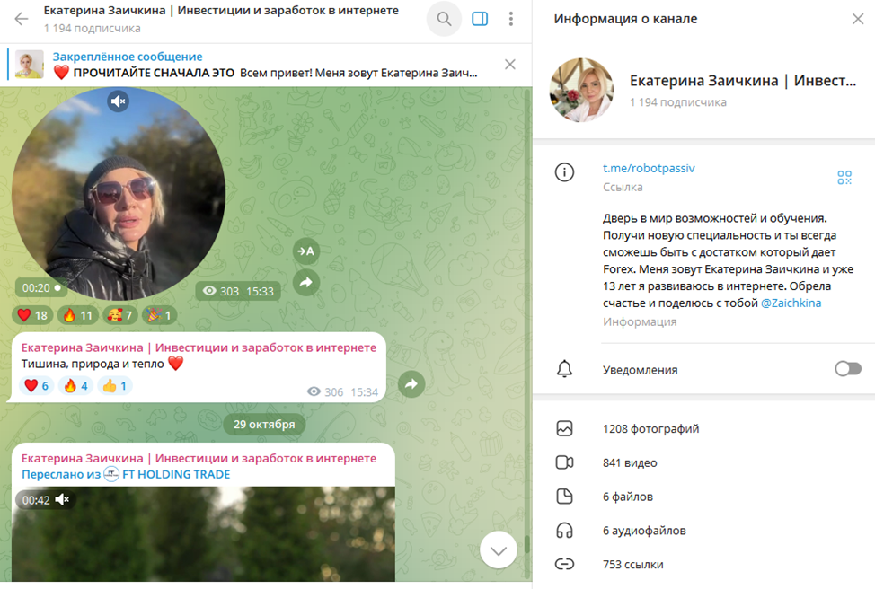 “екатерина заичкина инвестиции и заработок в интернете”