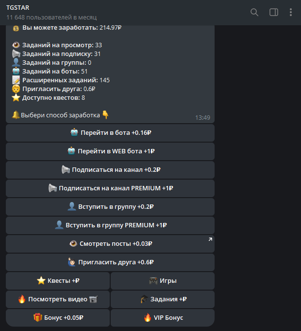 топ тг ботов для заработка