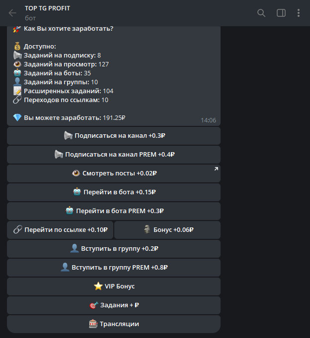 топ ботов в тг для заработка