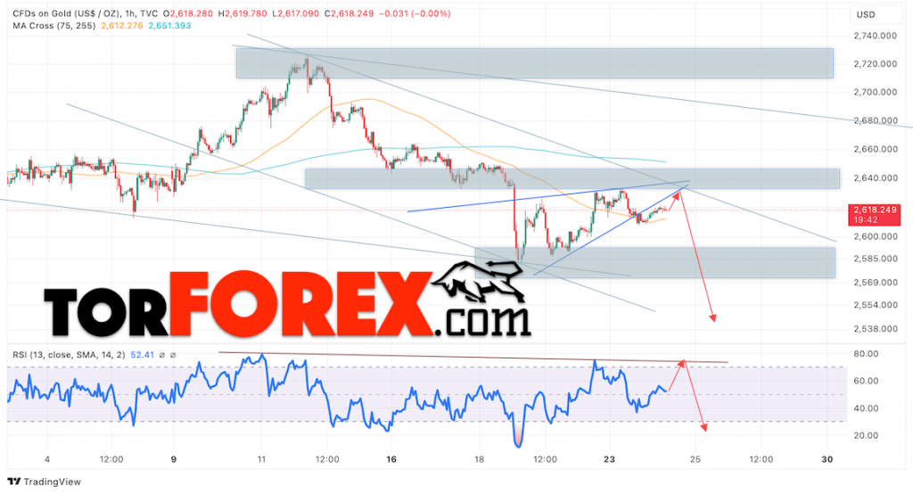 Цена Золота прогноз XAU/USD на 25 декабря 2024