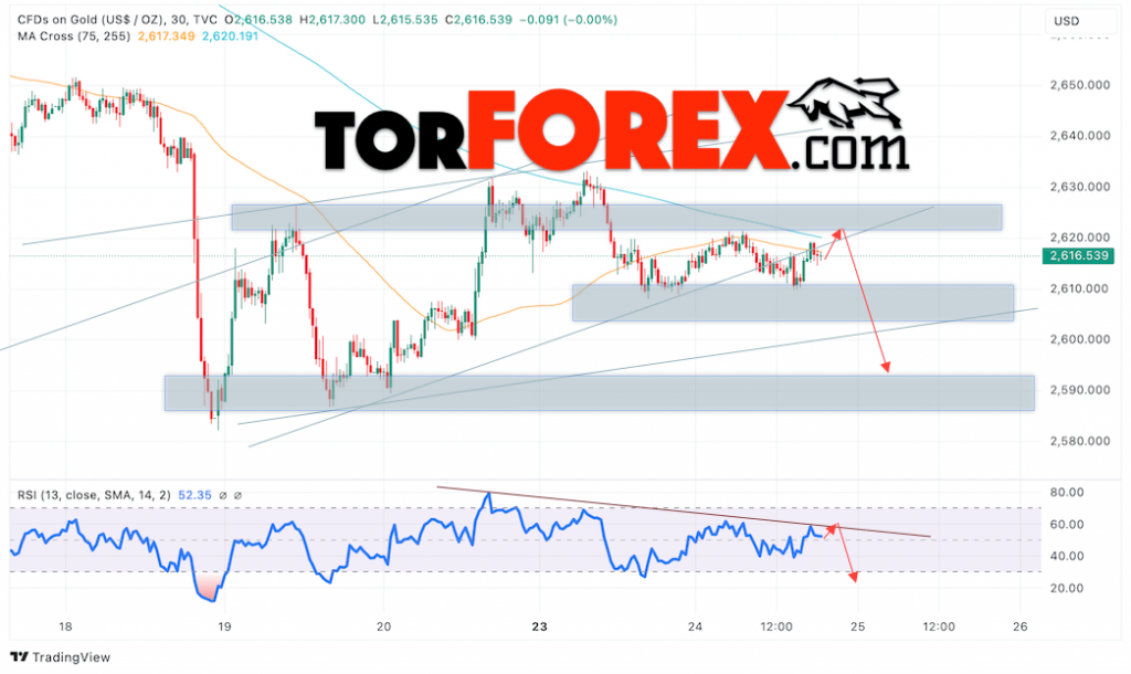 Цена Золота прогноз XAU/USD на 26 декабря 2024