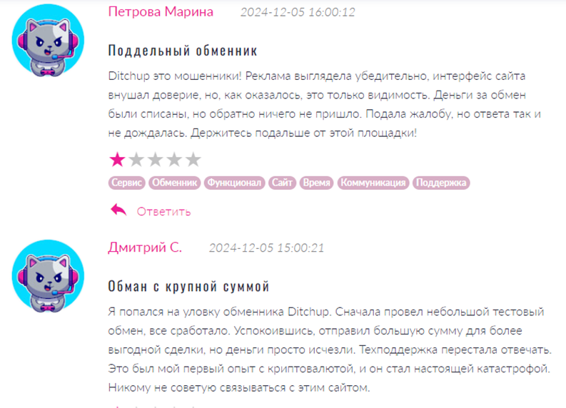 ditchup support отзывы