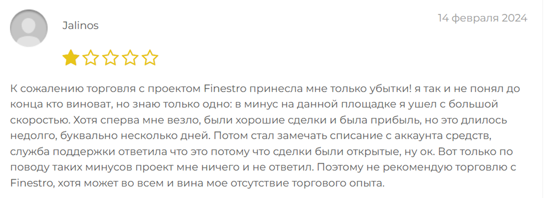 finestro биржа