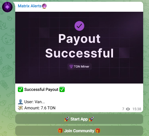 Matrix Staking Телеграмм