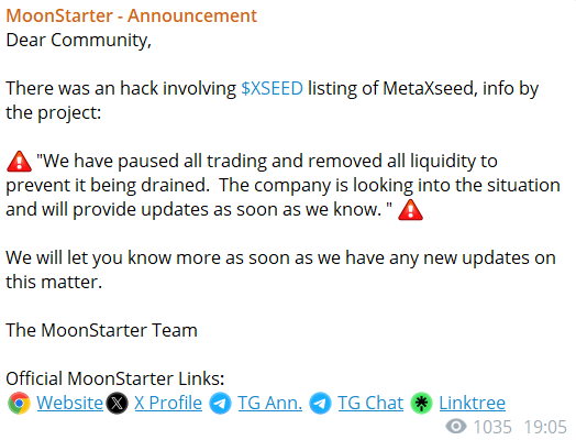 MoonStarter Announcement