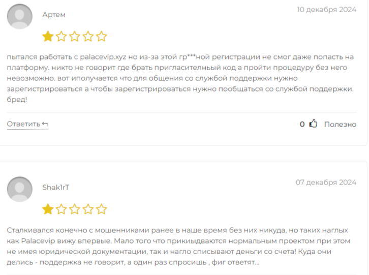Палацевип отзывы