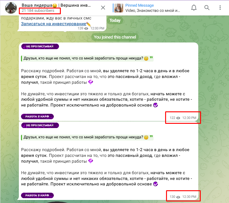 ваша лидерша вершина инвестиций тг канал