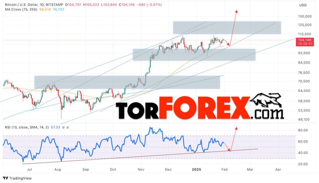 Bitcoin прогноз на неделю 3 — 7 февраля 2025