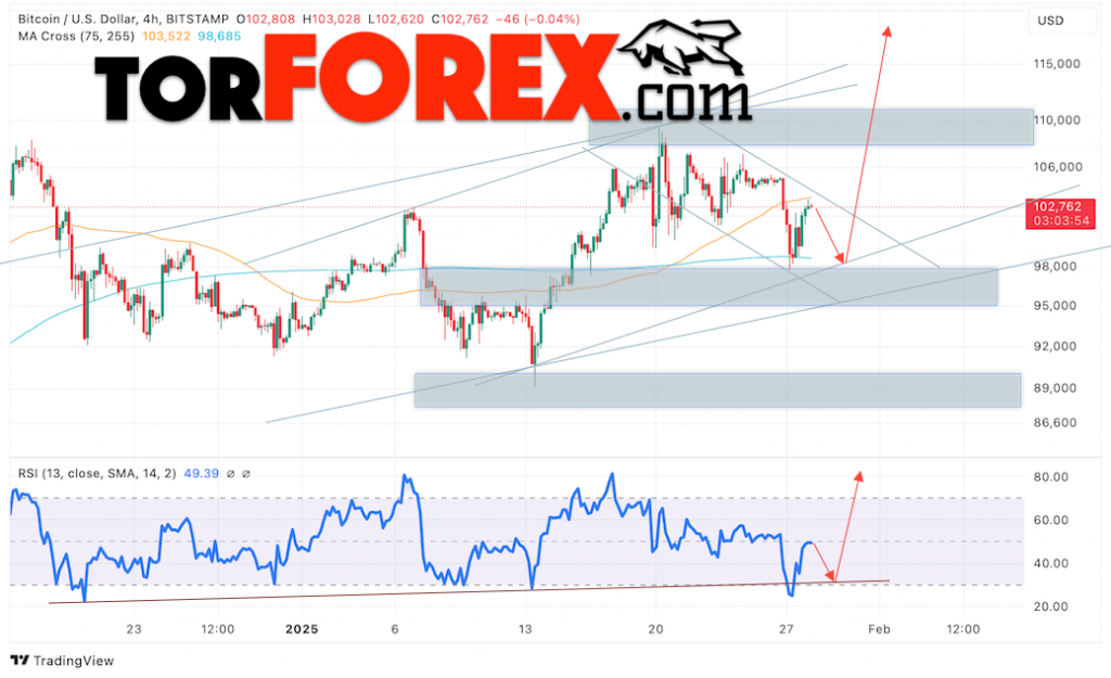 BTC/USD прогноз курса Биткоина на 29 января 2025