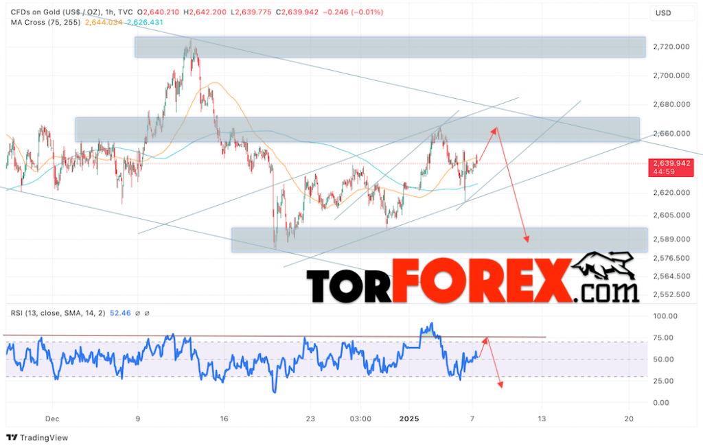 Цена Золота прогноз XAU/USD на 8 января 2025