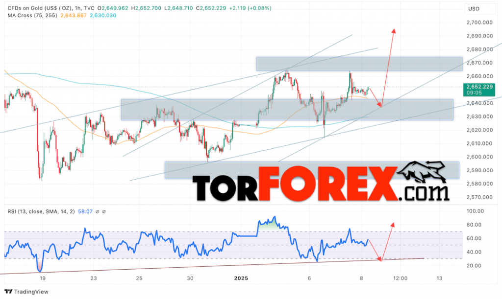 Цена Золота прогноз XAU/USD на 9 января 2025