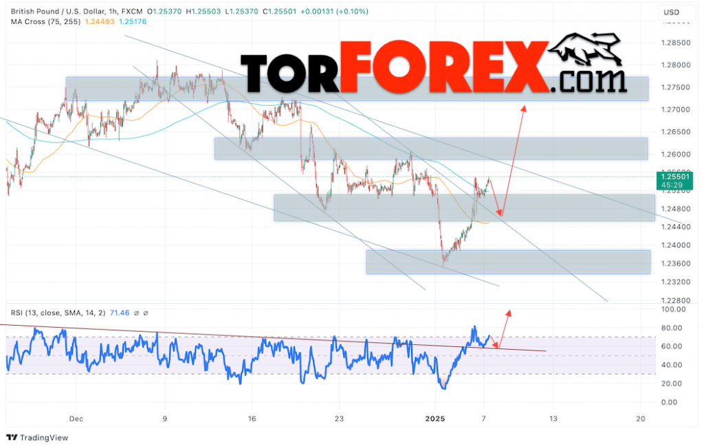 GBP/USD прогноз Британского Фунта на 8 января 2025