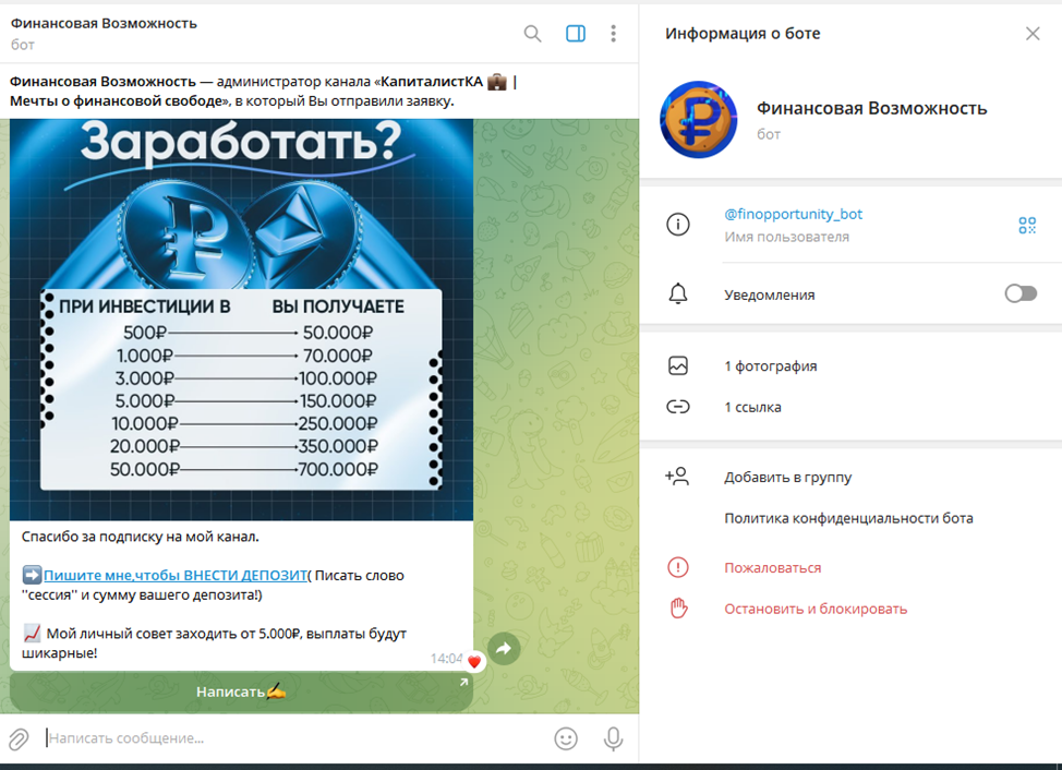 капиталистка телеграмм