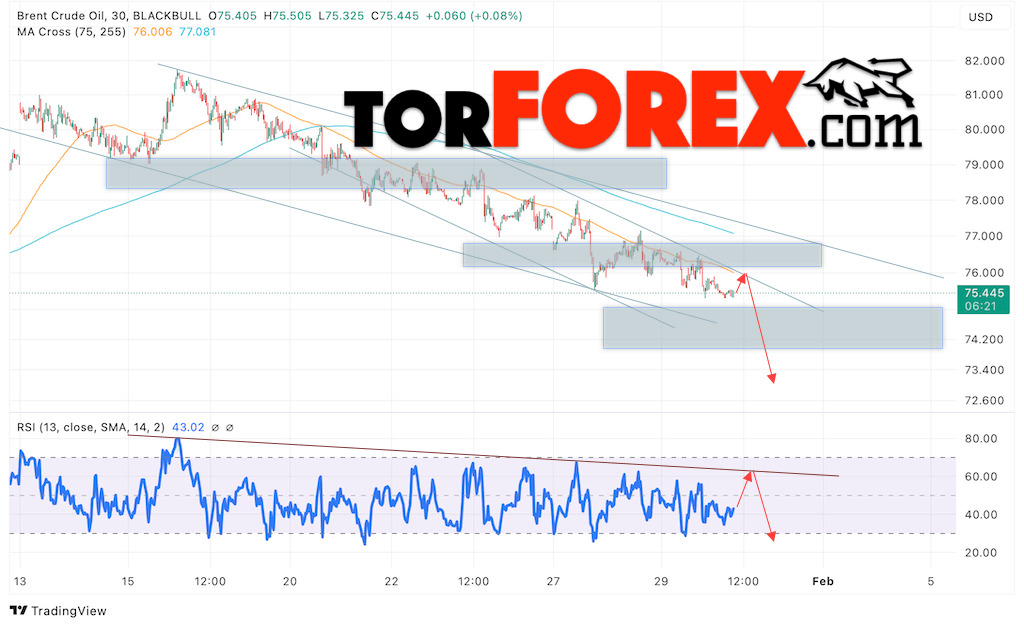 Нефть прогноз цены Brent на 31 января 2025