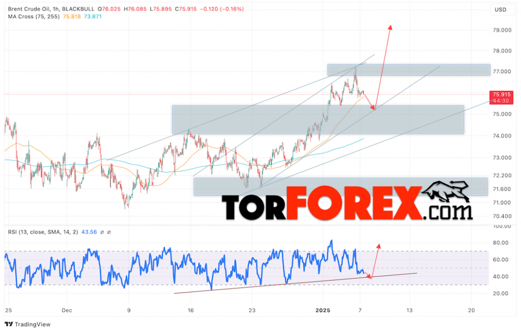 Нефть прогноз цены Brent на 8 января 2025