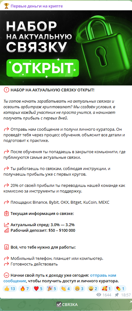 первые деньги на крипте тг